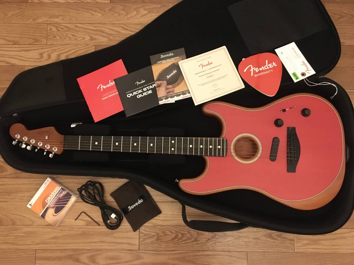 アコスタソニック / ハードケース付き Fender American Acoustasonic Stratocaster – | Acoustasonic