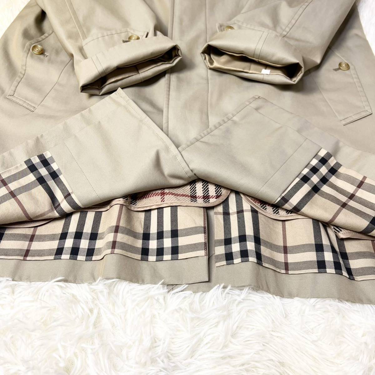 極美品✨バーバリー ノバチェック ステンカラーコート ノバチェック M