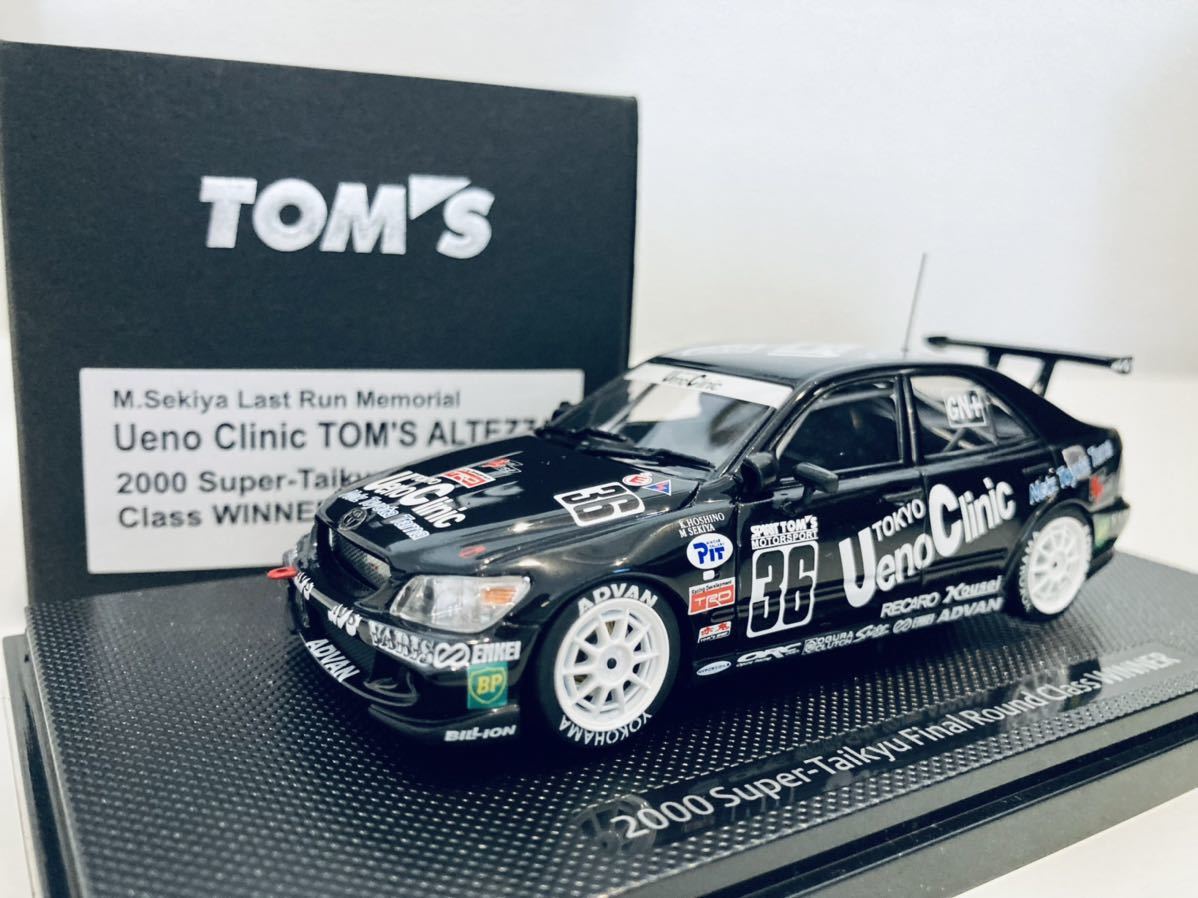 1/43エブロ トムス特注 上野クリニック トムス アルテッツァ 関谷正徳