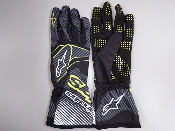 送料無料 TECH1-K RACE v2 GLOVES アルパインスターズ ブラック グリーンライム レーシンググローブ レーシングカート レース alpinestars 