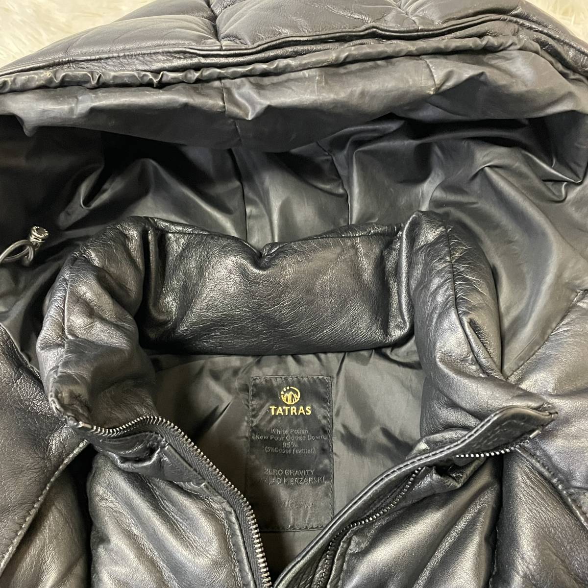 タトラス【最高級の逸品】TATRAS ラムレザー ダウン ジャケット 2way 