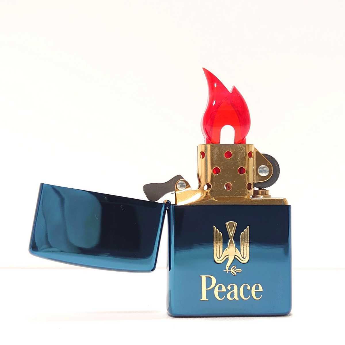 zippo ジッポ 分つ ピース Peace ブルーチタン 1999年製 
