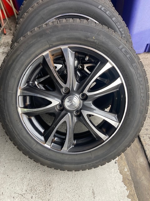 社外ホイル スタッドレスセット PCD100/4穴 15×5半J 157/65R15 【公式