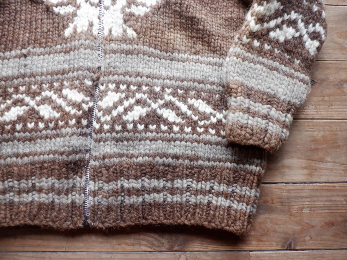カナダ製Authentic Cowichan NATIVE INDIAN KNIT カウチンセーター 