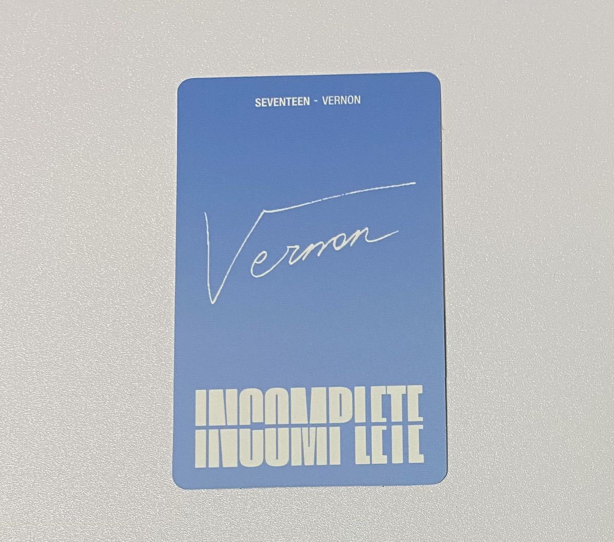 バーノン SEVENTEEN ONLINE CONCERT INCOMPLETE Blu-ray 特典 トレカ