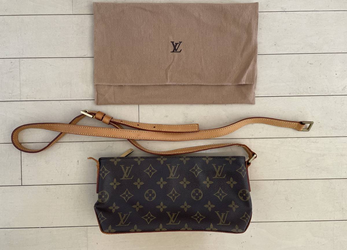 LOUIS VUITTON トロター ショルダーバッグ モノグラム レザー LOUIS