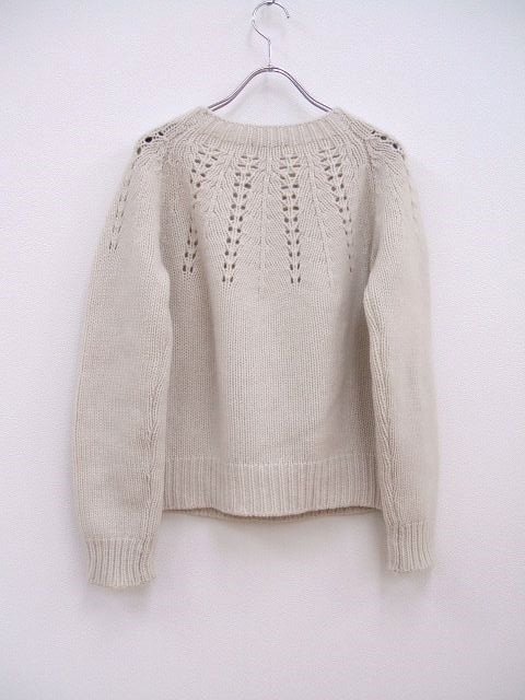 2-1103T♪ MARGARET HOWELL 578-6263010 サイズ2 カシミヤ混 ニット グレージュ マーガレットハウエル 203313 COMPANY：セレクトアイ EYE SELECT to be SHIRTING
