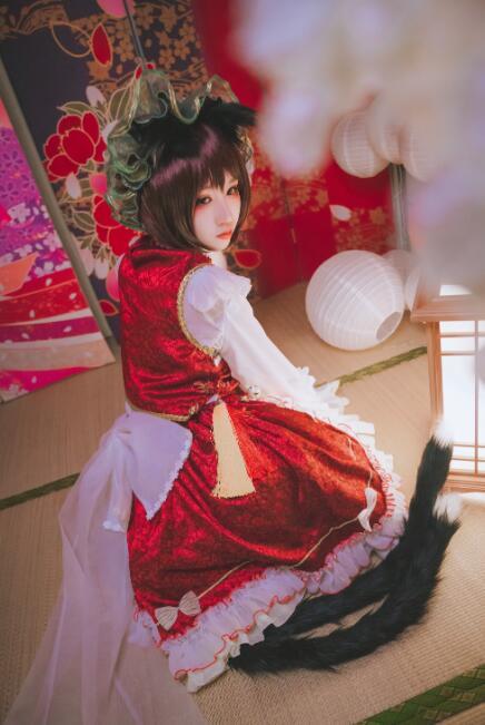 高品質 新作 東方Project 東方妖々夢 橙 オリジナル コスプレ衣装 風