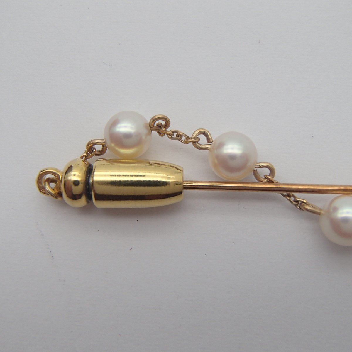 ミキモトパール　K18/ SV ピンブローチ MIKIMOTO ミキモト K18 パール ピンブローチ 極美品✨MIKIMOTOミキモト
