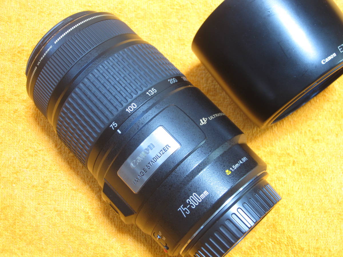 ◇Canon キャノン EF 75-300mm 1:4-5.6 IS レンズ 中古◇ 75-300mm EF