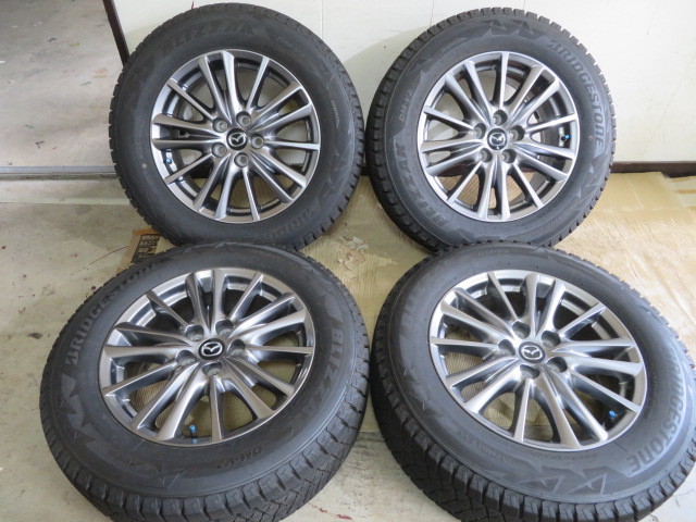 美品 マツダ CX-5 純正 17×7J+45 PCD114.3×5穴 バリ山 225/65R17 BS  