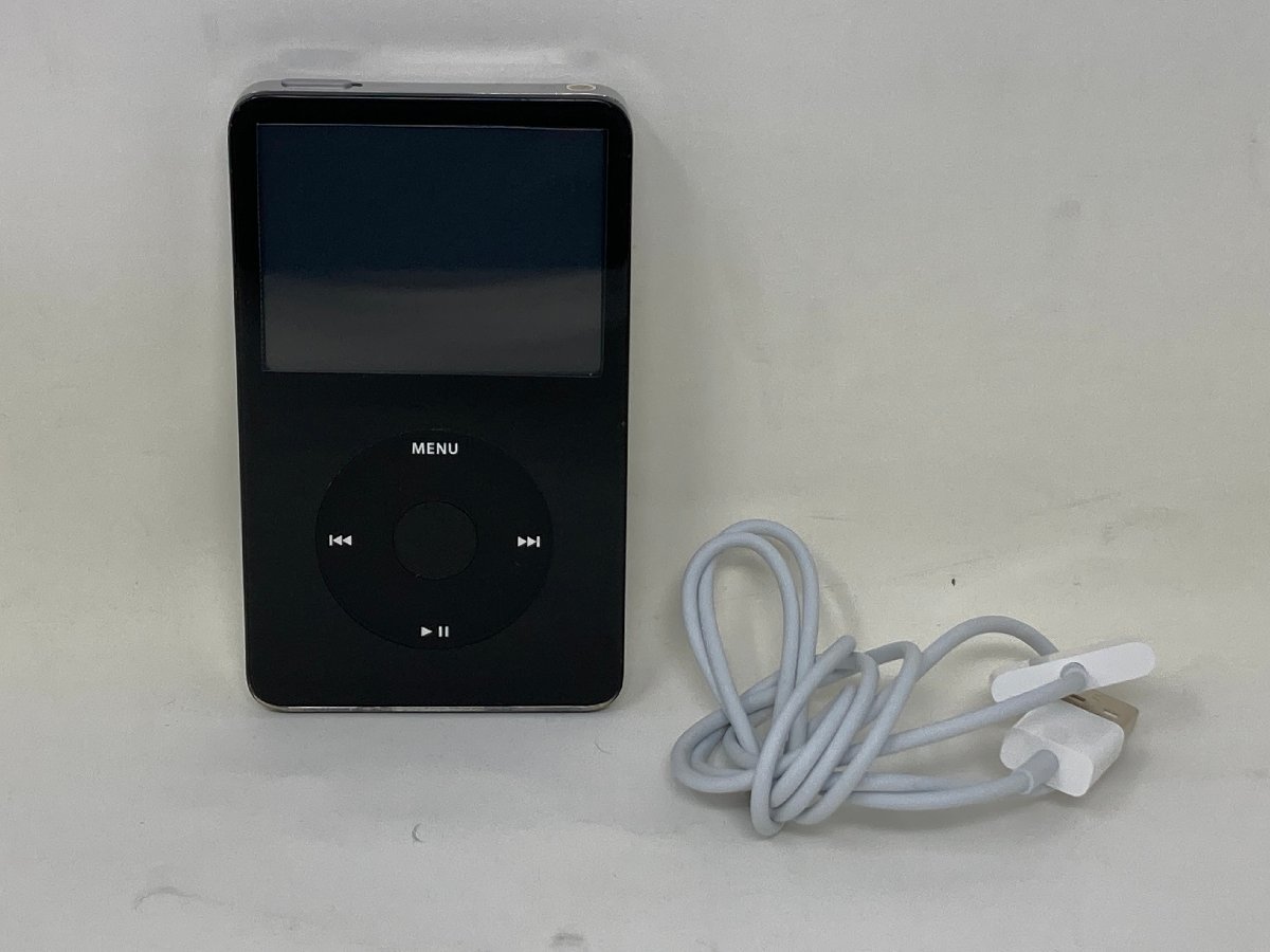 ◇Apple アップル iPod Classic 80GB ブラック A1136 ケーブル付き