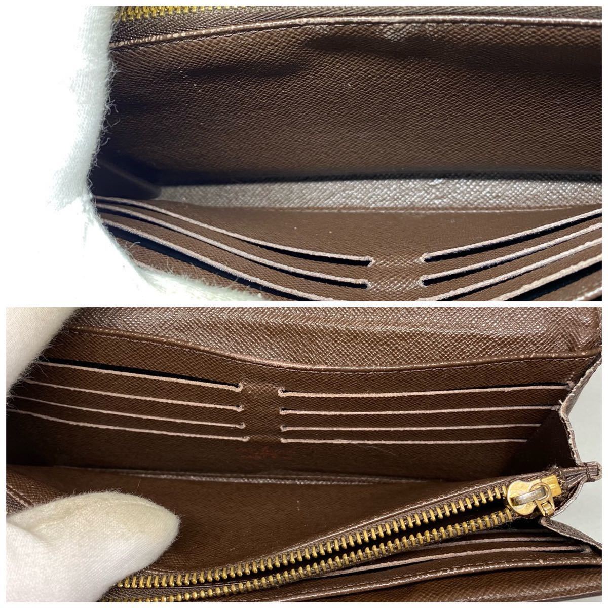 LOUIS VUITTON ダミエ エベヌ N61747 長財布 フラップ ウォレット LV 