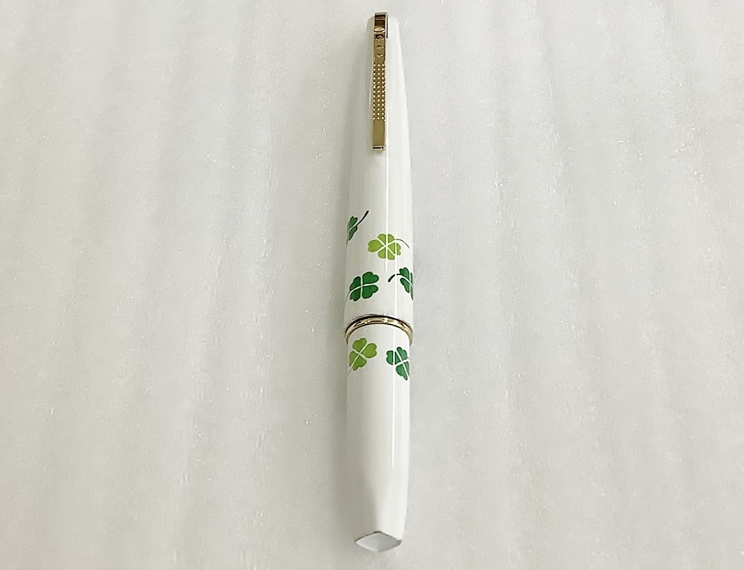 1円～ プラチナ 廃盤 万年筆 四葉 クローバー 18k 細軟 ショート軸