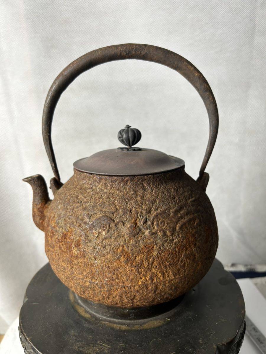 夕霧】煎茶道具龍文堂鉄瓶 鉄瓶 龍文堂 煎茶道具 現状品 ③ の落札相場