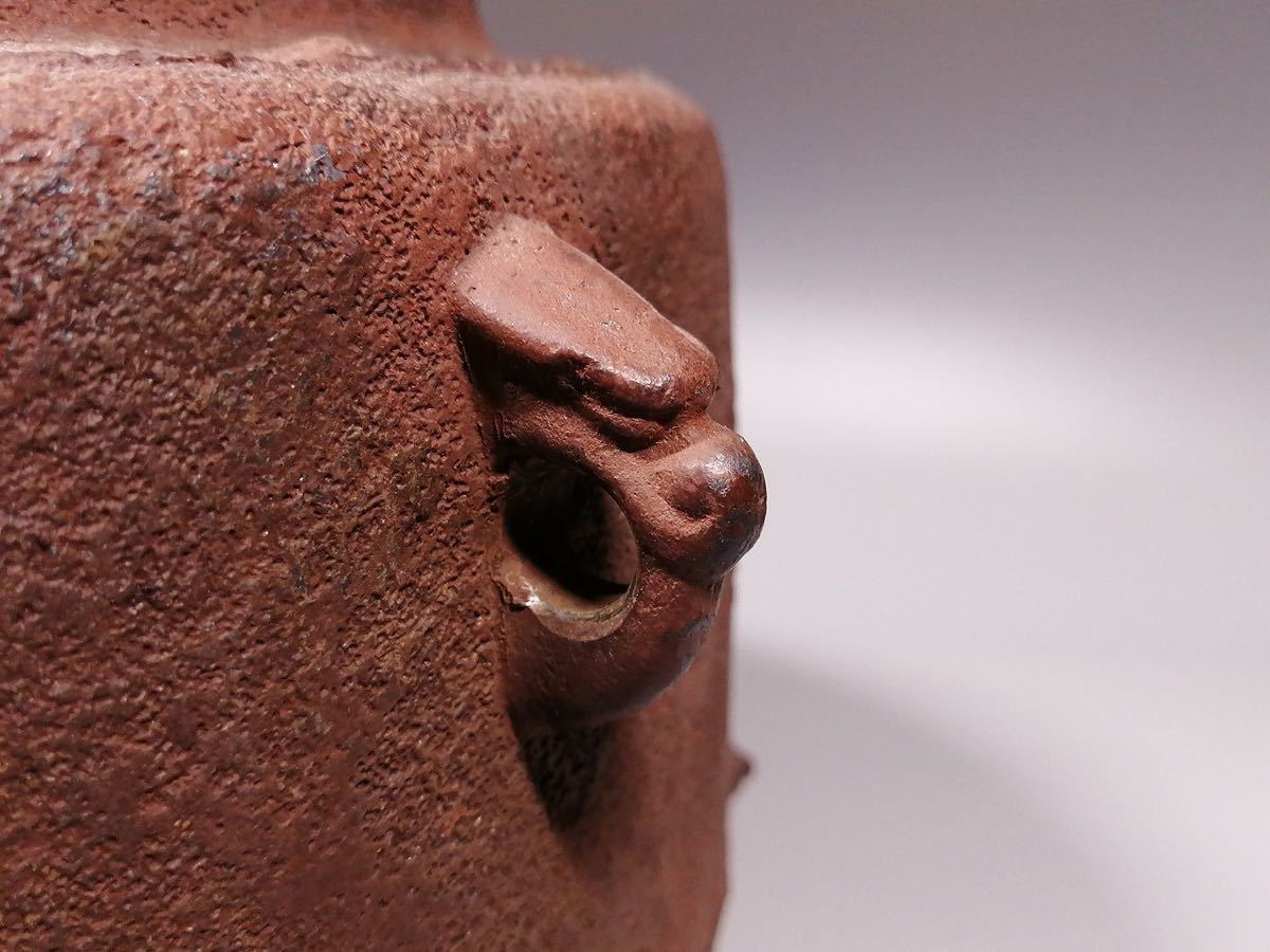 XLD 釜師 大国藤兵衛 松紋釜 ◎ 共箱 茶道具 古美術 時代品 釜師 大国