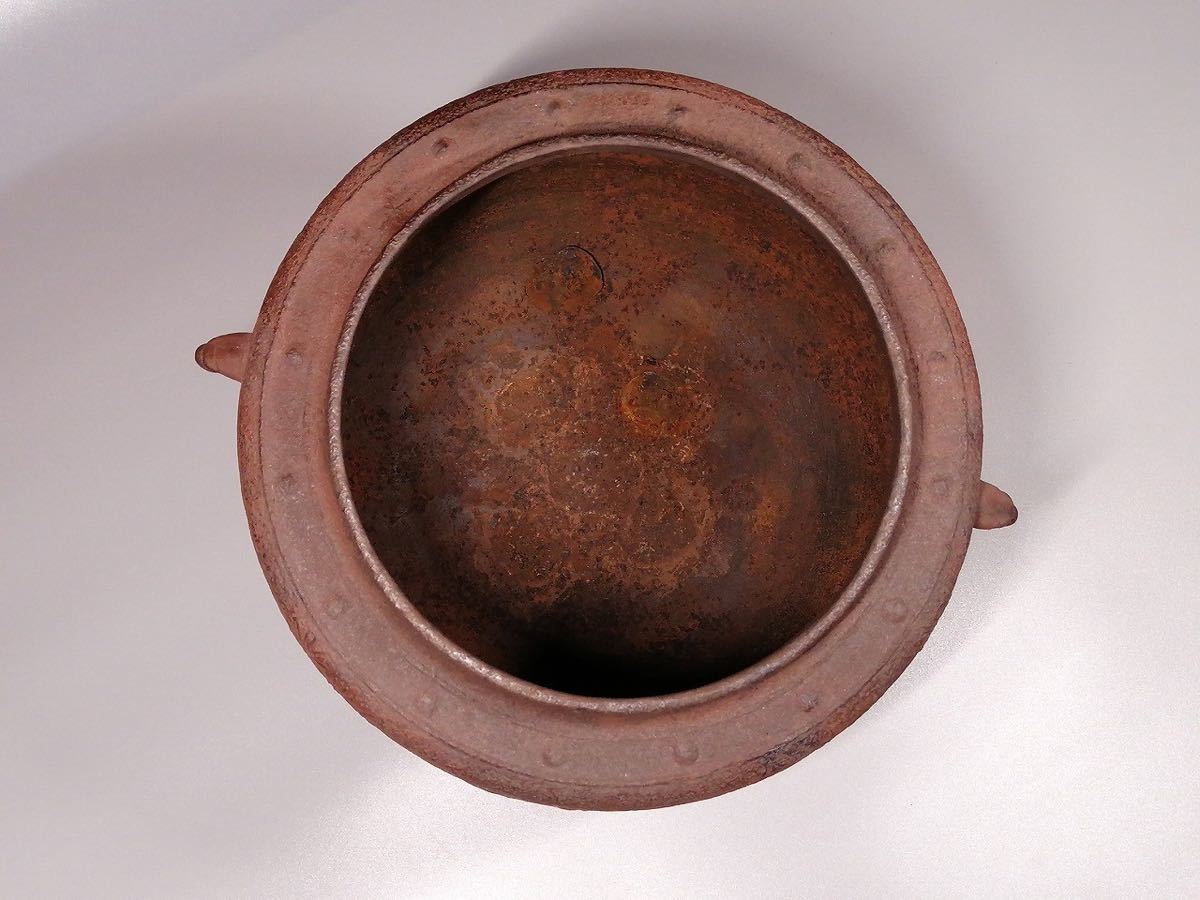 XLD 釜師 大国藤兵衛 松紋釜 ◎ 共箱 茶道具 古美術 時代品 釜師 大国
