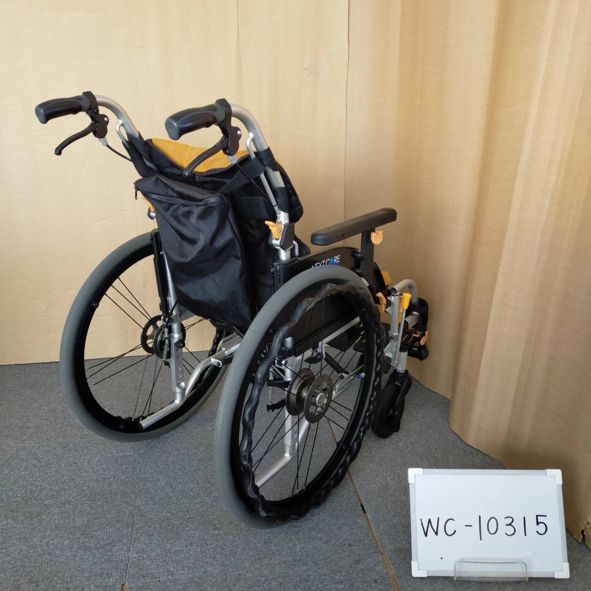 WC-10315)【中古】松永製作所 自走式 車いす 車椅子 NEXT-51B ネクスト