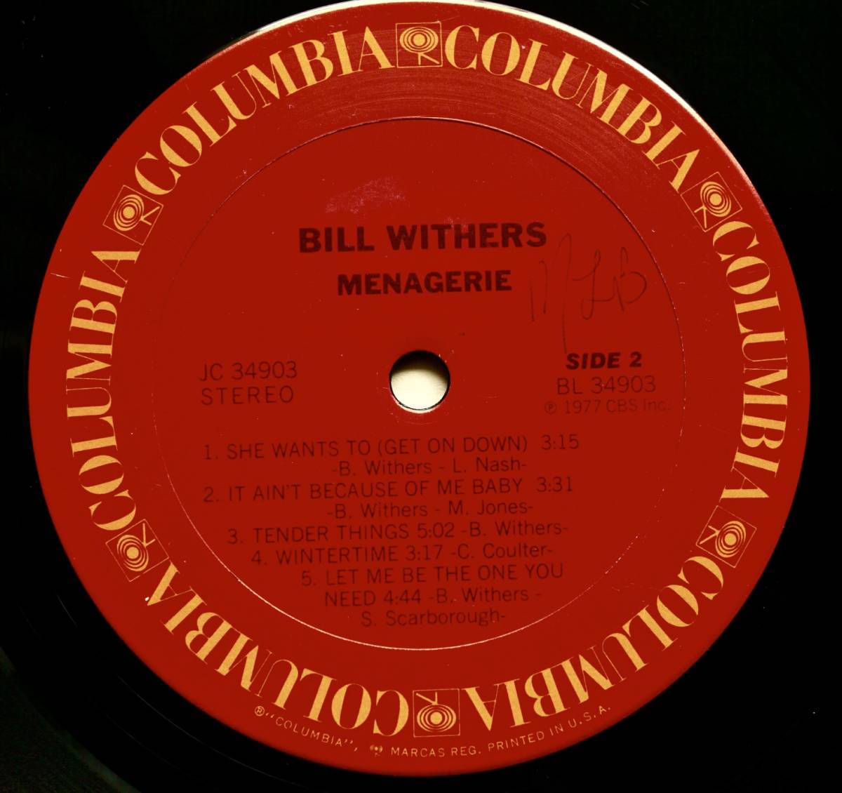 LP☆ BILL WITHERS / Menagerie ☆ USオリジナル盤 1977年名盤 ”Lovely