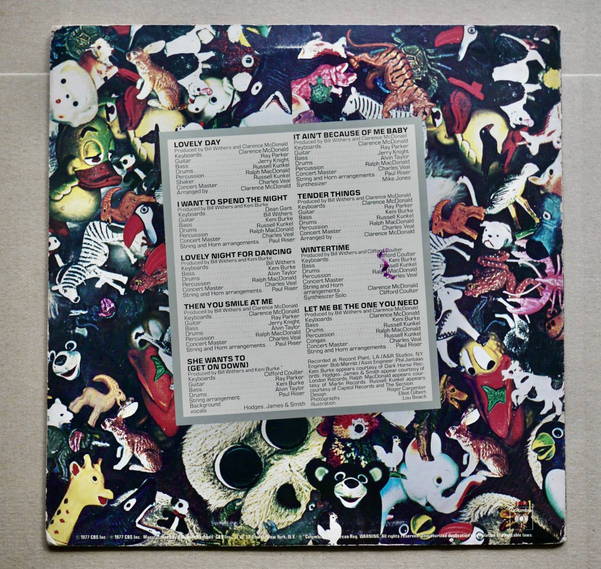 LP☆ BILL WITHERS / Menagerie ☆ USオリジナル盤 1977年名盤 ”Lovely