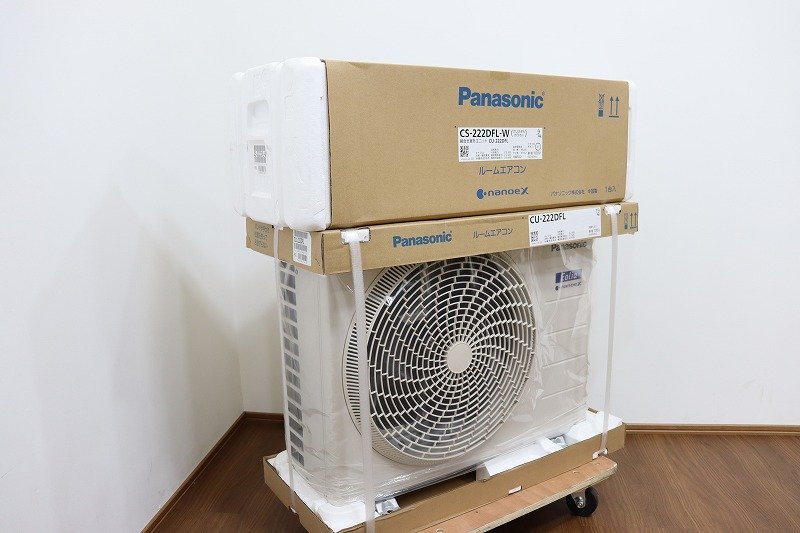 【埼玉発】S4939◆Panasonic◆ルームエアコン◆室内機・室外機◆2022年◆主に6畳◆エオリア◆CS-222DFL-W+CU-222DFL
