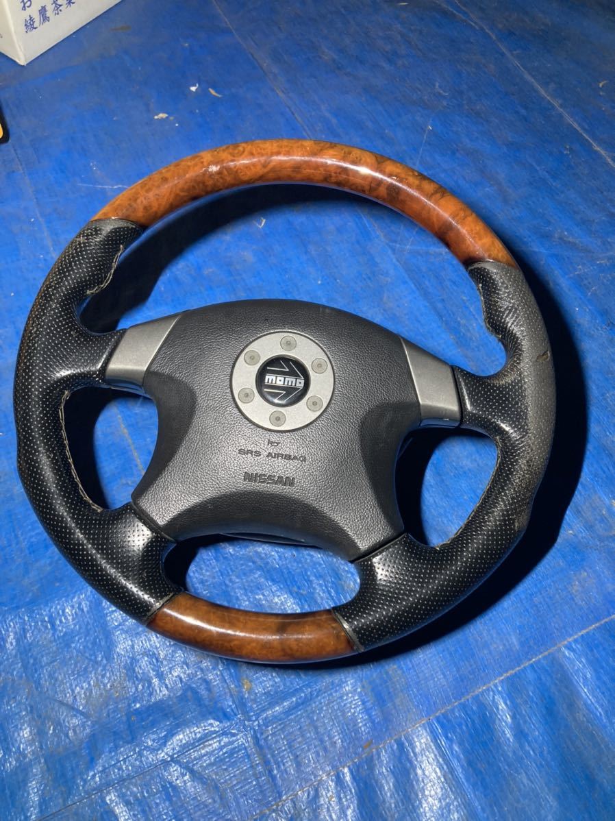 M35 ステージア RS ウッドコンビ ステアリング 日産 純正 OP
