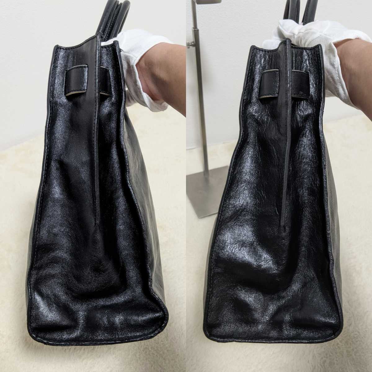 ☆美品＆極希少☆FURLA ビジネスバッグ メンズ ロゴプレート A4収納 