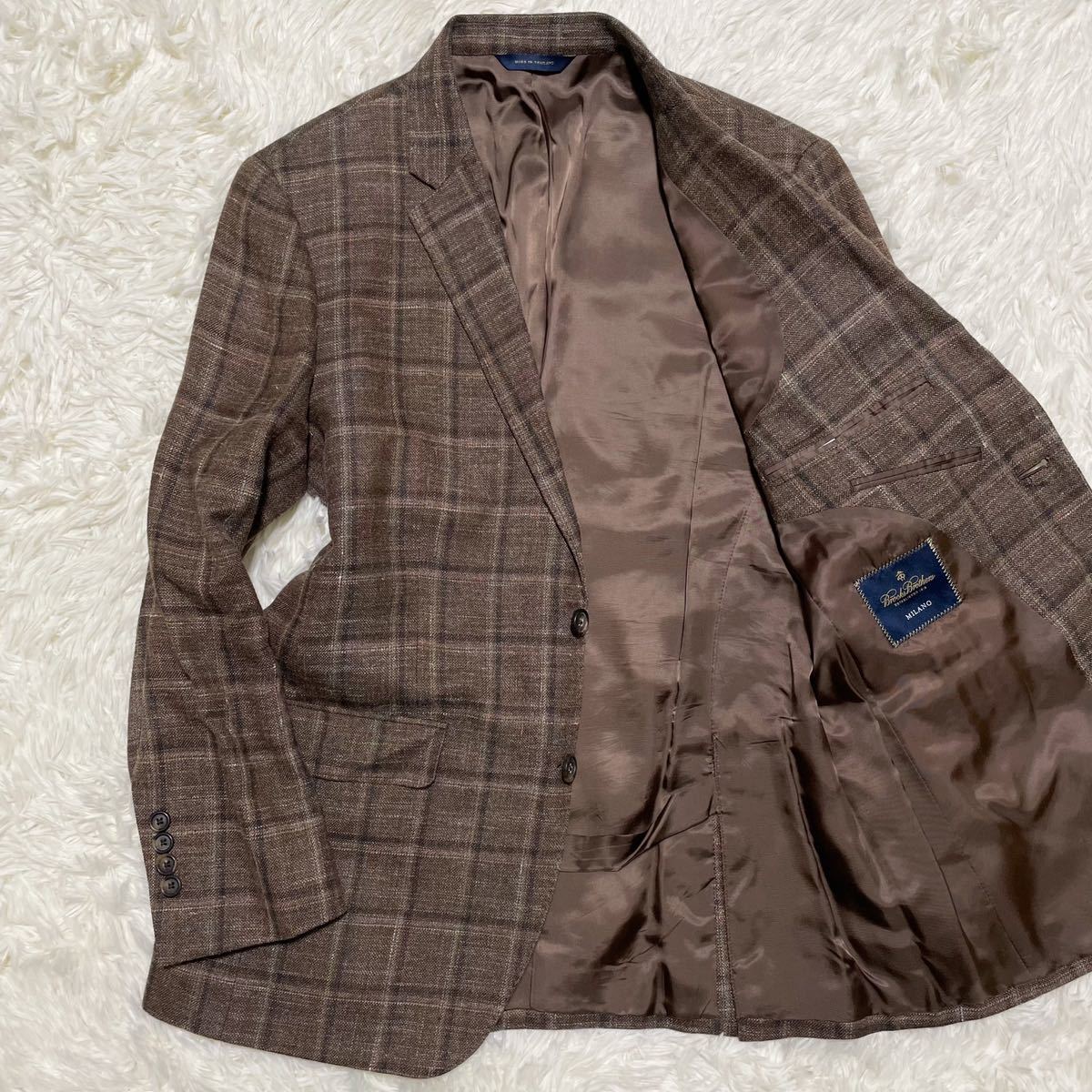 美品!!極上シルクリネン素材!!ブルックスブラザーズ『秋の定番』Brooks 