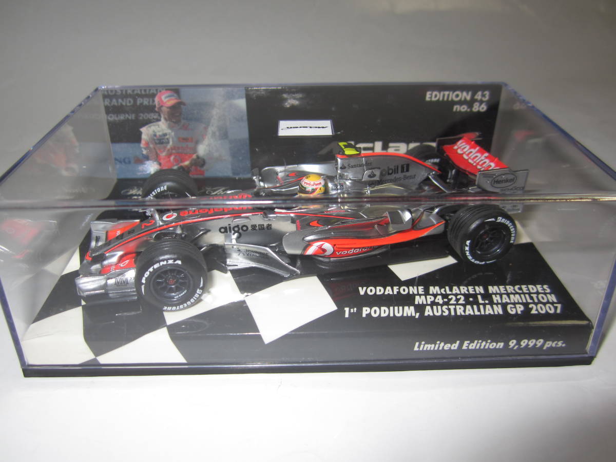 即決 PMA ミニチャンプス 1/43 マクラーレン MP4-22 2007年 