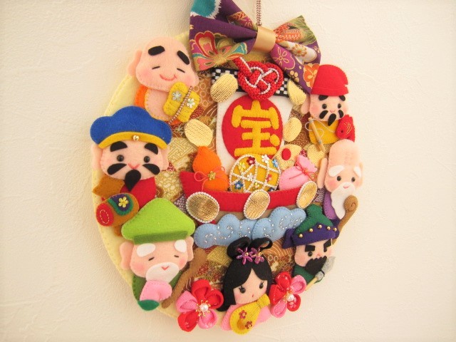 ハンドメイド フェルト◎七福神 宝船◎お正月◎縁起物 お祝い