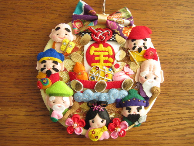 ハンドメイド フェルト◎七福神 宝船◎お正月◎縁起物 お祝い