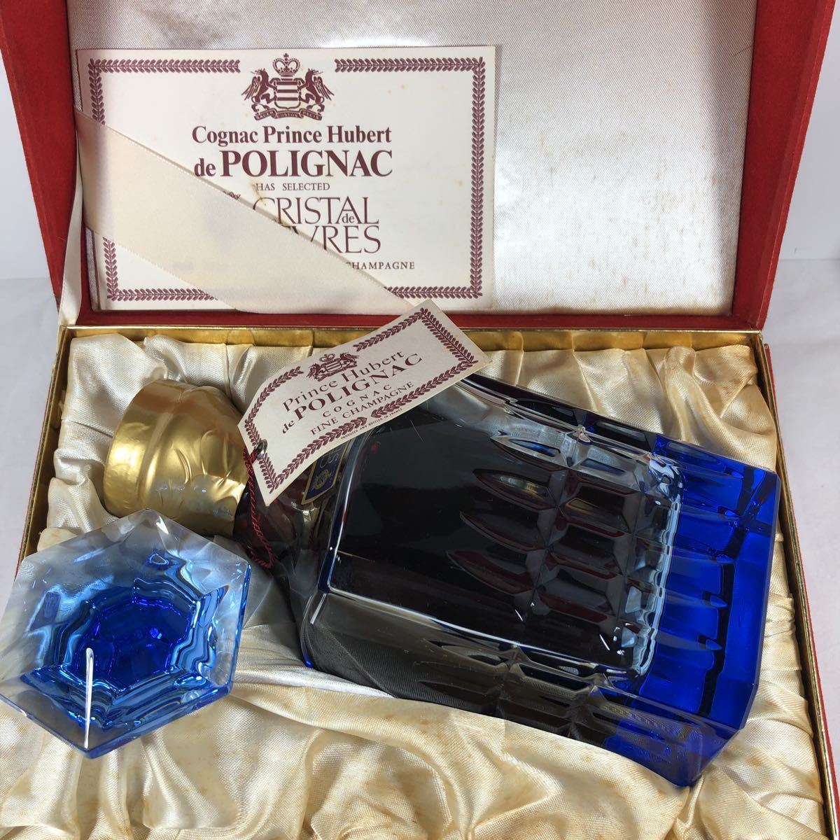 古酒 PRINCE HUBERT de POLIGNAC CRYSTAL DECANTER CARAFE en CRISTAL
