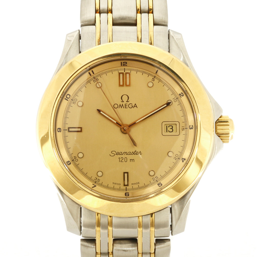 OMEGA オメガ SS 腕時計 120ｍ シーマスター ステンレススチール シルバー ゴールド【SH】 中古