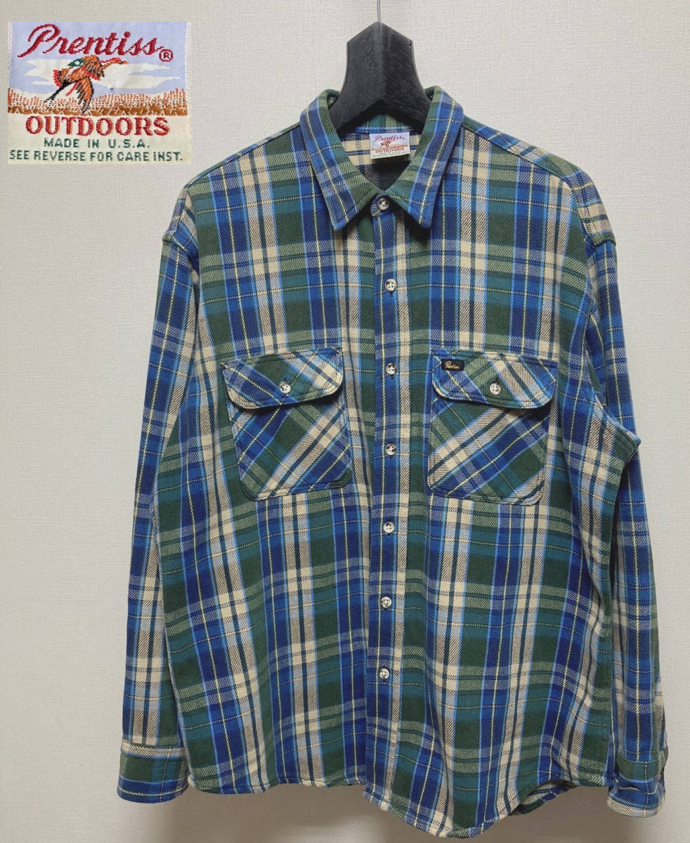 Prentiss プレンティス 80s 90s USA製 ネルシャツ 長袖シャツ 