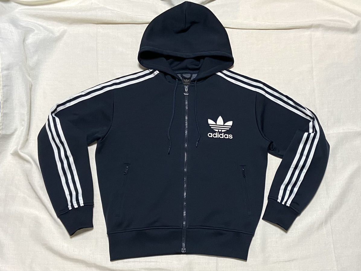 adidas オリジナルス 紺 白 ビンテージ 復刻 トレフォイルロゴ 