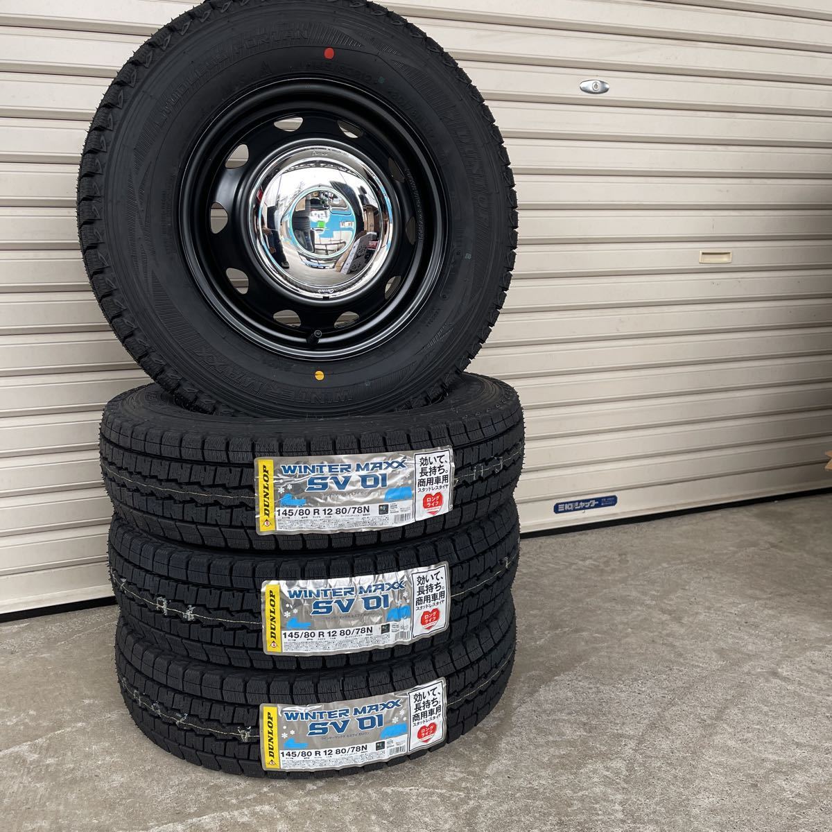  ネオキャロ スタッドレス 145/80R12 80/78N ダンロップSV01 軽トラ軽バンアクティエブリィサンバーN-VANハイゼット クローム(スタッドレスタイヤ)｜売買されたオークション情報、yahooの商品情報を 4穴