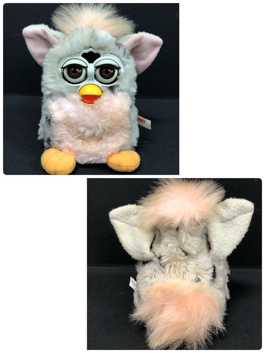 T TOMY トミー Furby ファービー 1998 グレー×ピンク ぬいぐるみ