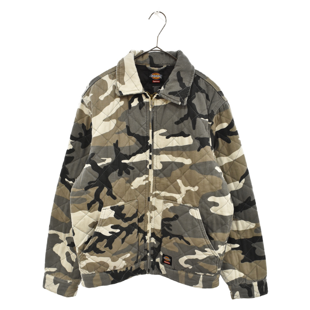 シュプリーム 21AW ディッキーズ キルテッドワークジャケット カモフラ 迷彩 マルチカラー