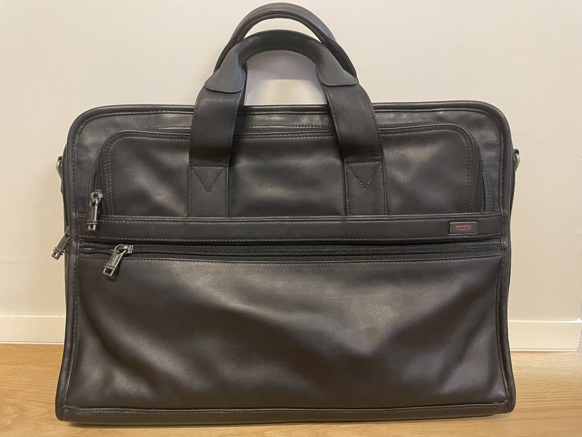 美品】TUMI トゥミ オールレザー ビジネスバッグ 黒 A4可 96114 美品