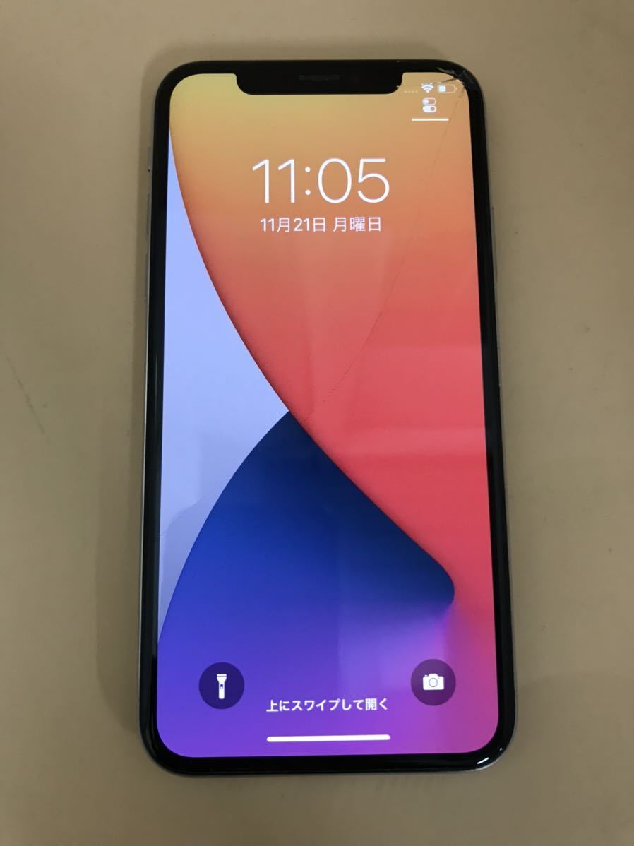 s41121-7546 Apple iPhone X 256GB シルバー MQC22J/A A1902 softbank