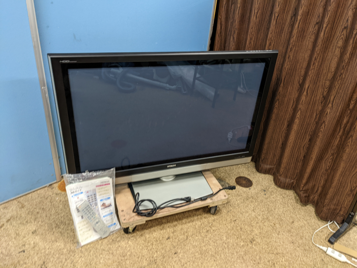 HITACHI 42V型プラズマテレビ Wooo P42-HR01 HDDレコーダー内蔵 2007年 