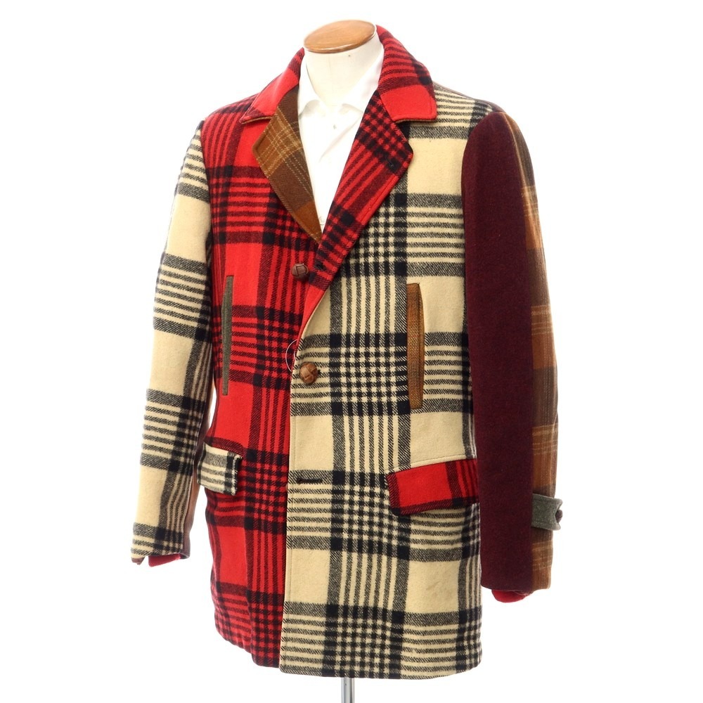 【中古】ペンドルトン PENDLETON ウール 切替 フィールドコート マルチカラー【サイズM位】