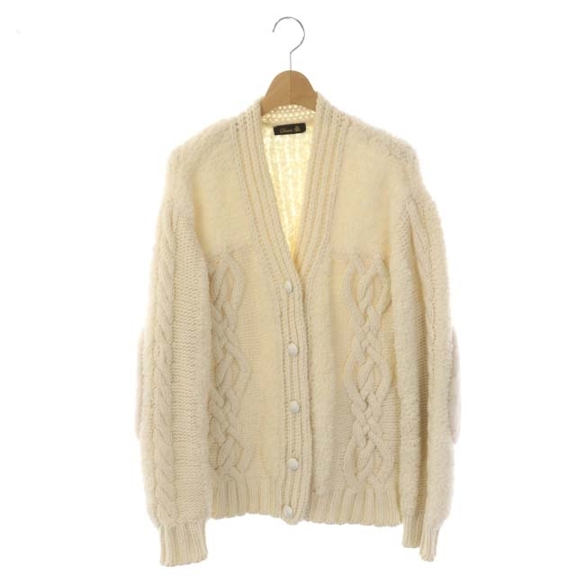 極美品】Drawer ドゥロワー 19ss ムートンエルボー ニットカーディガン