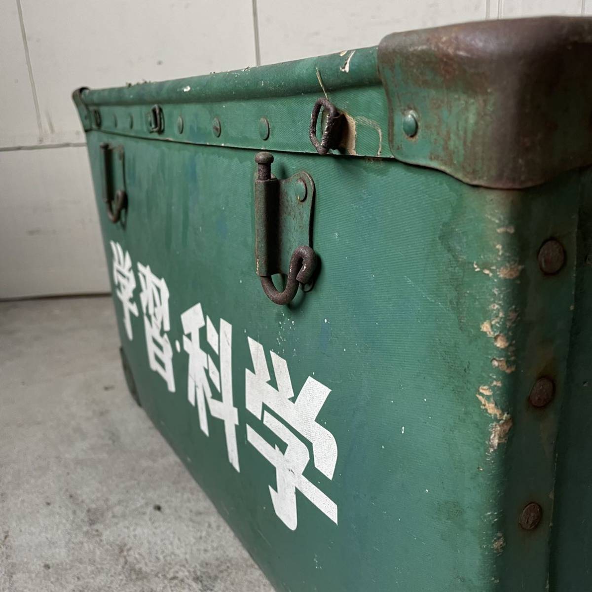 ボテ箱 小学校 収納ボックス 緑色 ジャポニカ 小学一年生当時物 ボテ箱