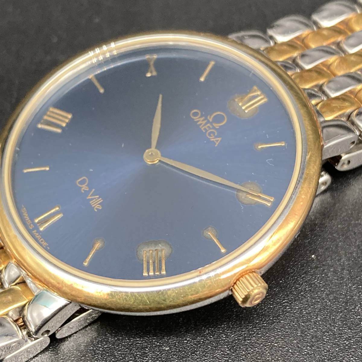 ジャンク『オメガ 腕時計 デ・ビル コンビ クォーツ』現状品 OMEGA DE 