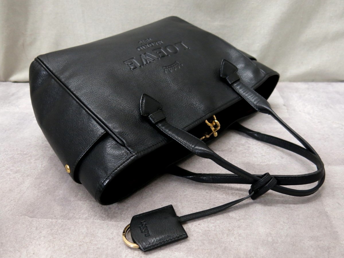 ○美品○LOEWE ロエベ○ヘリテージ○ロゴ型押し○カーフ レザー 本革 