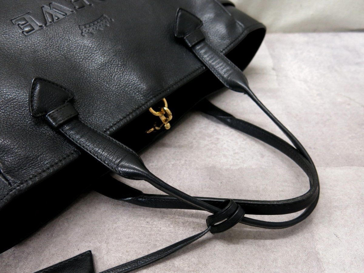 ○美品○LOEWE ロエベ○ヘリテージ○ロゴ型押し○カーフ レザー 本革