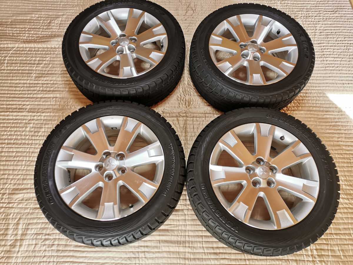 デリカD5や旧アウトランダーサイズ225/55R18ホイールスタッドレス 