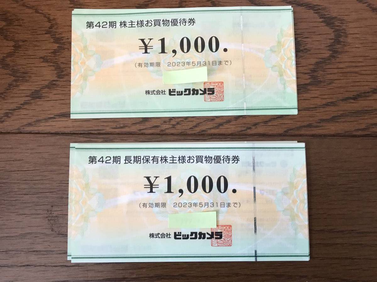ビックカメラ株主優待10 000円分 有効期限は2023年5月31日(