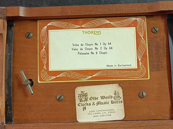 TDF20 オルゴール THORENS トーレンス 木製 約9cm×20.5cm THORENS